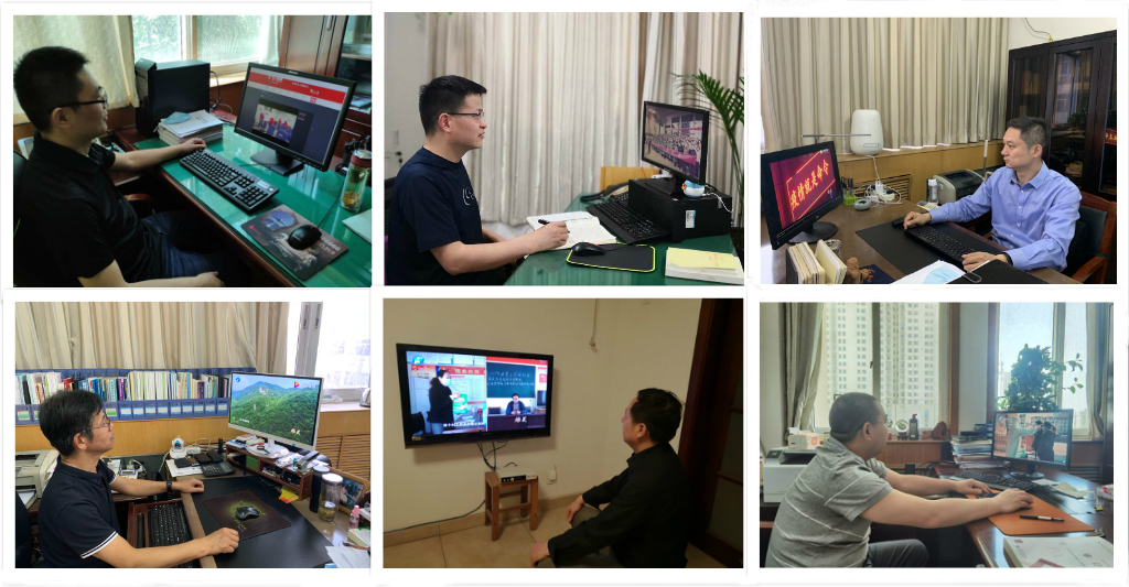 经济与贸易学院党委书记张松刚、包装与印刷工程学院党委书记胡晓波、能源与智能工程学院党委书记周凯、能源与智能工程学院院长隋继学、信息工程学院(软件学院)院长连为民、金融与会计学院院长黄良杰观看大型政论片《雄关》