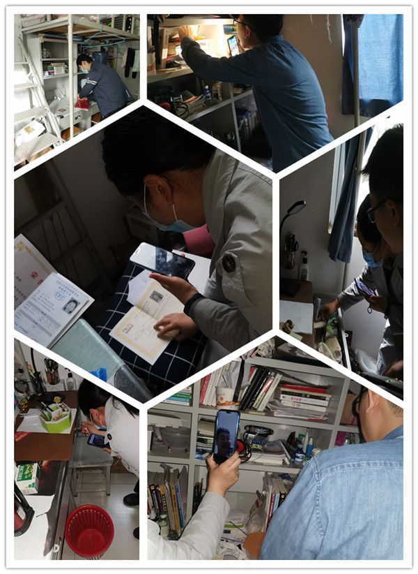 辅导员老师通过现场视频或电话连线方式为学生寻找物品